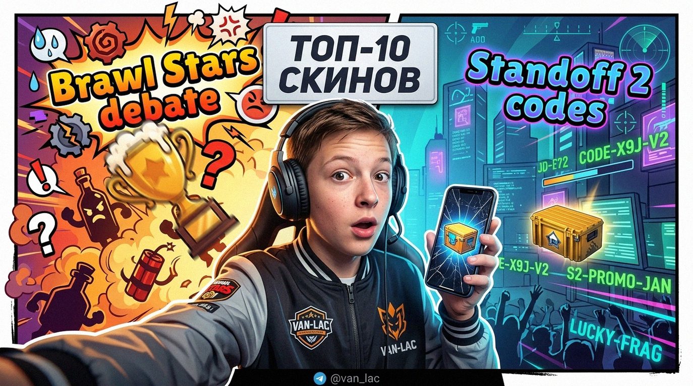 Обложка статьи про топ-10 лучших скинов в игре Brawl Stars
